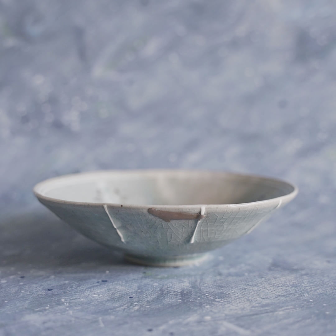 象嵌茶碗 青磁象嵌茶碗 | 光藤佐 | 大阪うつわQuwan